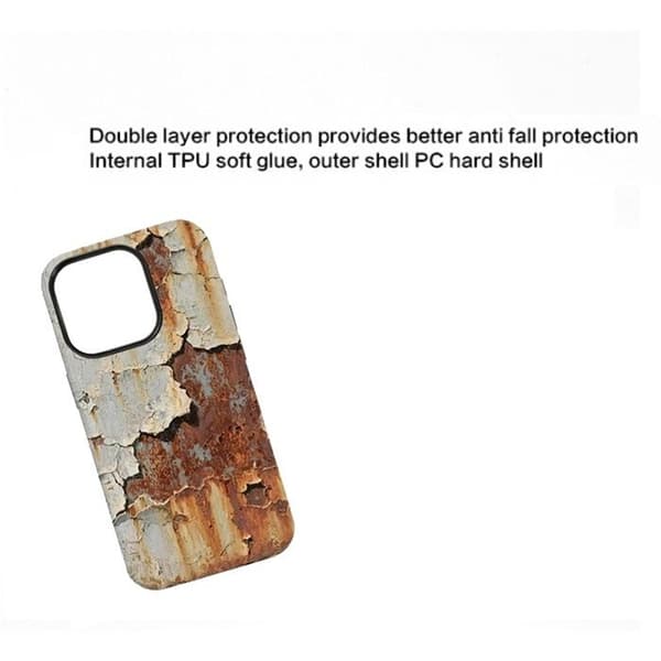 Tvåfärgad iPhone 12 Pro-fodral med rosteffekt, mat yta