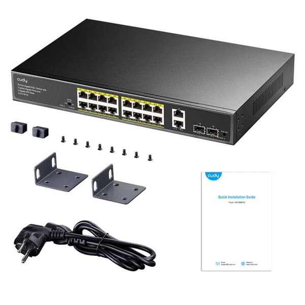 Cudy GS1018PS2 Switch 18-port Gigabit PoE+ 2 SFP 200W Icke Hanterad