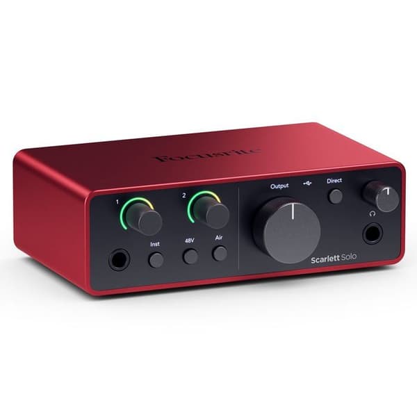 Focusrite Scarlett Solo Studio Pack G4 Ljudkort Röd