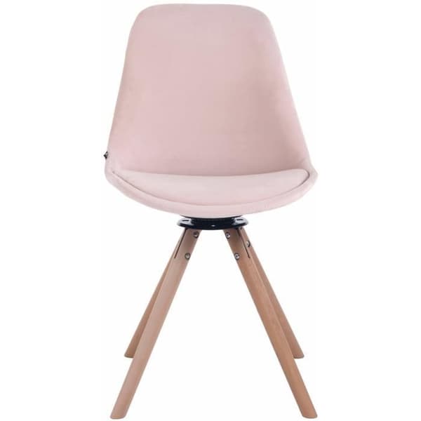 -CLP-Dining chair Troyes Swaying in velvet with round base-Array rosa