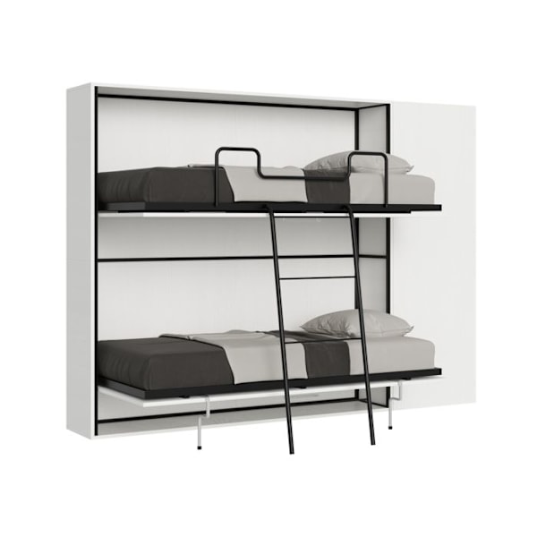 Sängskåp - Kando - H - 2 sängar - Vit Ask - Modern design Vit Ask