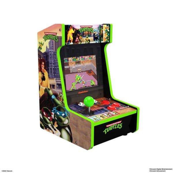 Arcade1up arkadterminal - TMN-C-23860 - TEENAGE MUTANT NINJA TURTLES COUNTERCADE Grön, svart, röd och brun