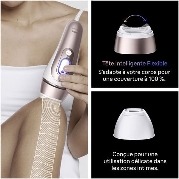 Semi-permanent epilering Braun Skin i-expert 7 PL7211 Roséguld, vit