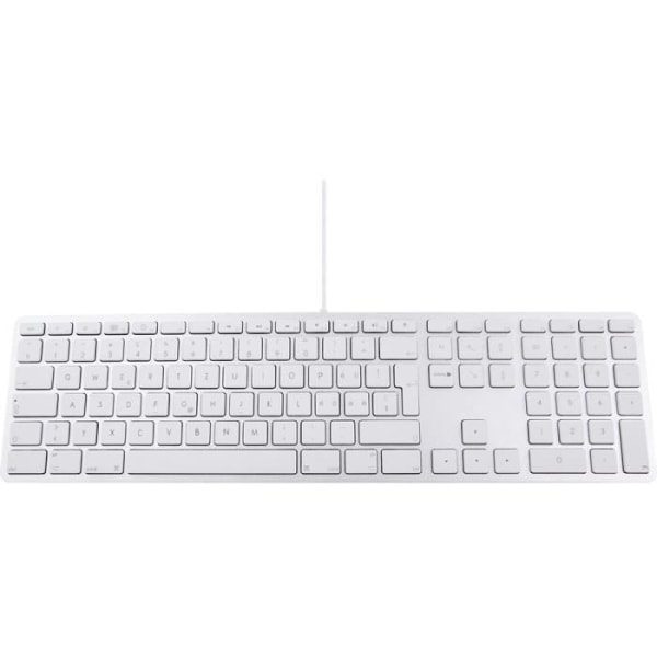 USB-tangentbord - LMP - KB-1243 - AZERTY - Aluminium - Numeriskt tangentbord