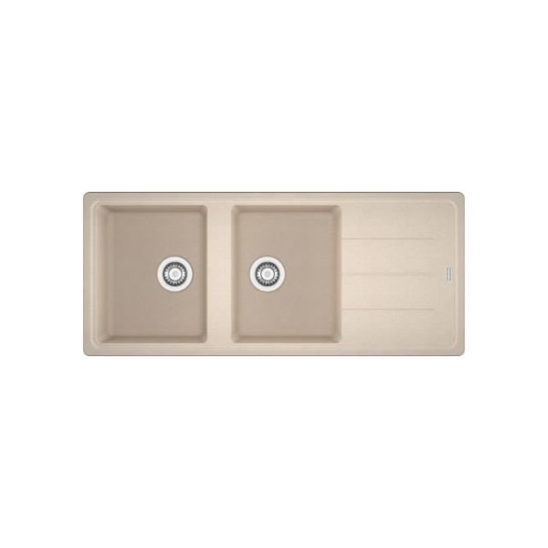 FRANKE Boston BFG 621 inbyggd diskho - 2 skålar - Havregryn - 340x420mm - Automatisk - Granit Havre