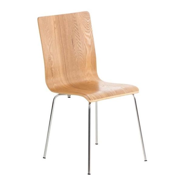 Trästol - CLP - Pepe - Snygg design - Metallben - Robust Ek