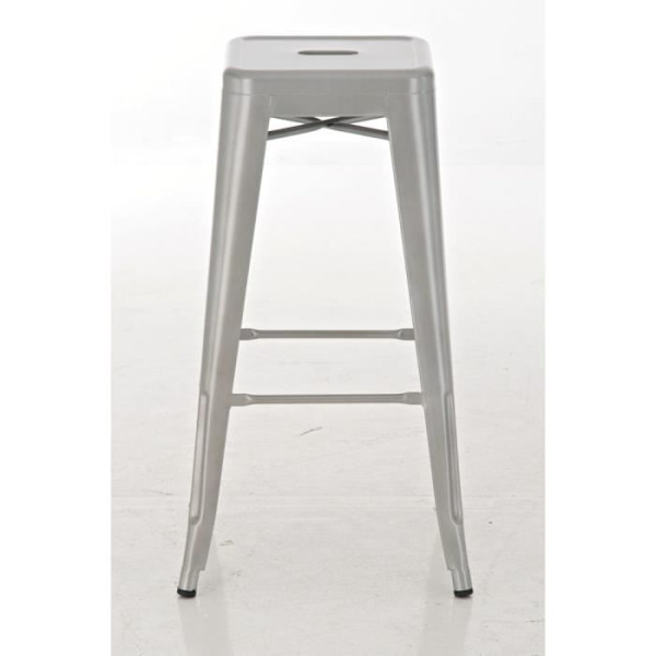 Set med 2 barstolar - CLP - Joshua - Metall - Tyg - Silver Pengar