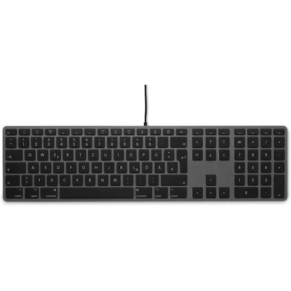 USB Trådbundet Tangentbord - LMP - Grå Sidereal - 110 Taster ISO - Aluminium - Multifunksjonelt Grå