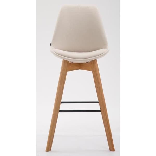 Set med 2 barstolar i tyg - CLP - Metz - Bekväm och robust - Modern design grädde