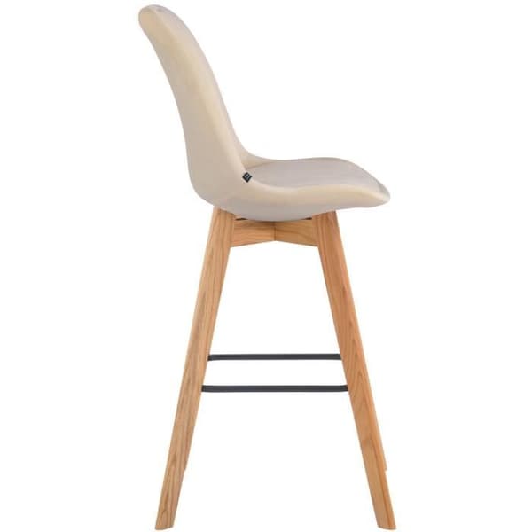 Barstol - CLP - Metz - Sammet - Cream-Nature - Bekväm och chic grädde