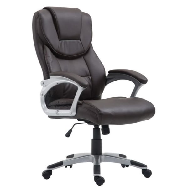 XL Texas V2 kontorsfåtölj konstläder - Brun - Modern - Design - På hjul - Justerbar i höjdled kastanj