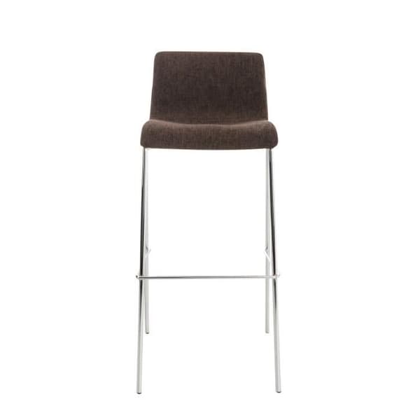 -CLP-Barstol Hover i tyg med 4-bent fot-Array kastanj