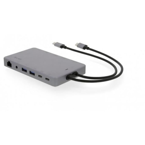 LMP-USB-C Display Dock 2 4K 12 portar, 2x HDMI, Mini-DP, DP, DVI, VGA, Eth., 2x USB 3.0, 2x USB-C, aluminium, space grey