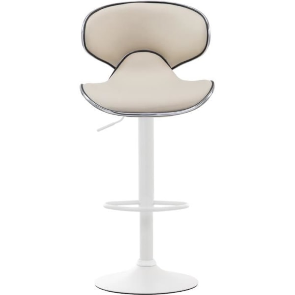 Barstol - CLP - Las Vegas V2 - Imiterat läder - Beige - Modern design Gräddvit