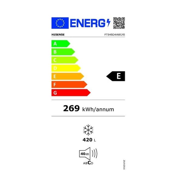 Kylfrysare Hisense FT546D4AWLYE Vit