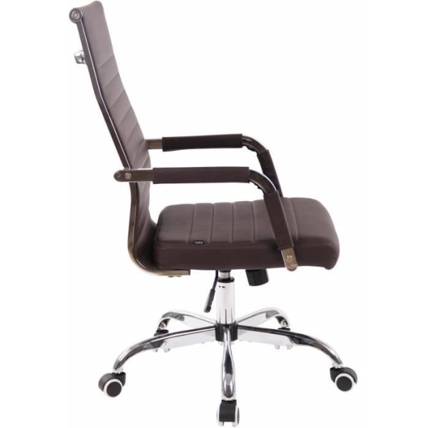 Amadora kontorsstol - CLP - konstläder - Brun - Ergonomisk - Hjul kastanj