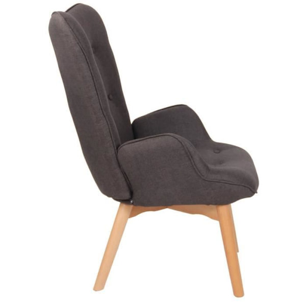 Dana Fabric Lounge Chair - Skandinavisk Design - Mörkgrå Mörkgrå