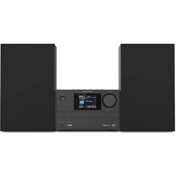 Kenwood M-525DAB Micro Hi-Fi-system med CD-spelare, USB, Dab+ och Bluetooth Audio Streaming, 6,1 cm färgskärm, Fjärrkontroll, Svart