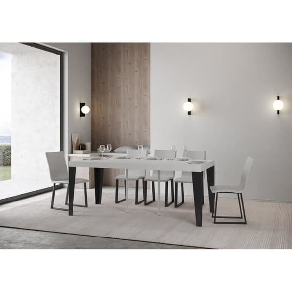 Väggkonsol Utsträckbar 90x40/196 cm Flame Small Premium Ask Vit ram Antracit Vit