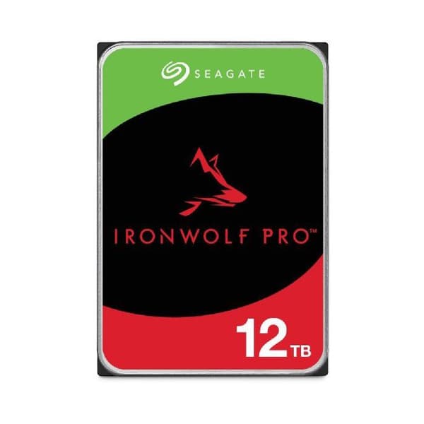 eagate IronWolf Pro, 12TB, NAS HDD – CMR, 3,5”, SATA 6Gbps, 7200RPM, 256MB Cache (ST12000NT001)