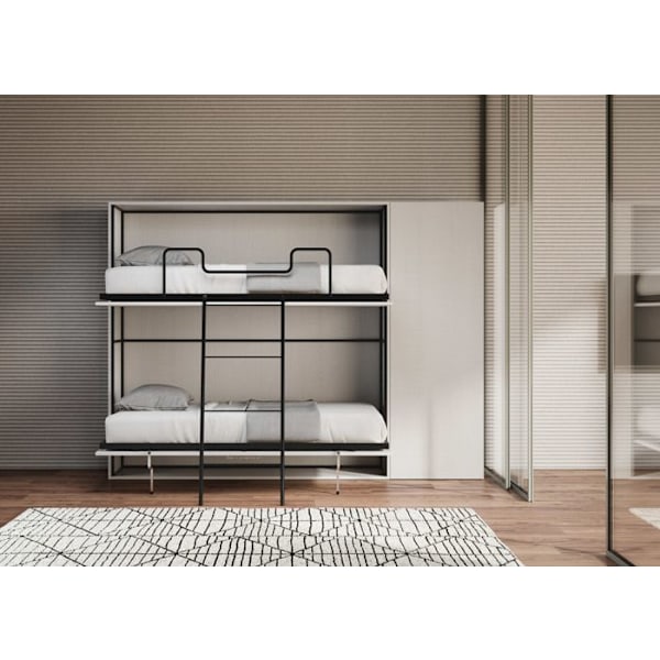 Sängskåp - Kando - H - 2 sängar - Vit Ask - Modern design Vit Ask