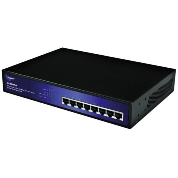 Allnet ALL8808POE RJ45 nätverksswitch 8 portar 1 Gbit-s PoE-funktion