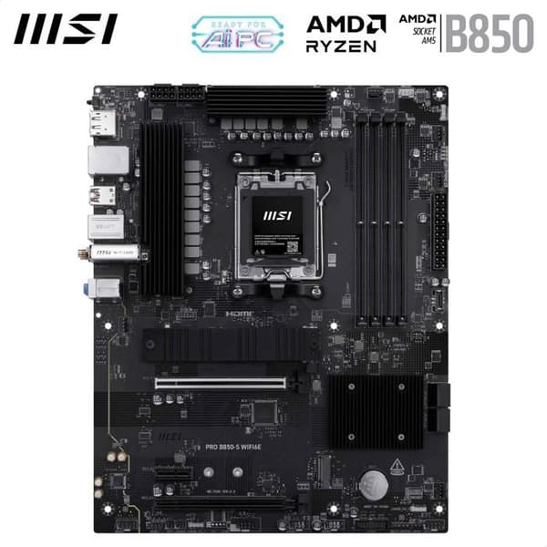 ATX-moderkort - MSI - PRO B850-S WIFI6E - AMD Ryzen - DDR5 - PCIe 4.0 - Wi-Fi 6E