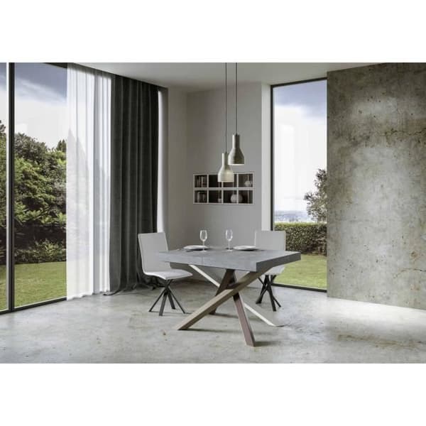 Utdragbart bord - Volantis - 90x140/244 cm - Cement - ram 4/C Cement