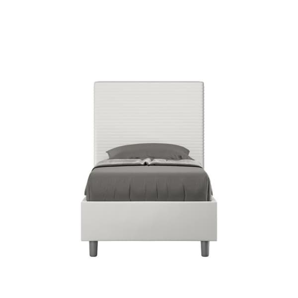 Enkelsäng - FOCUS - Klädd modell - 80x200 cm - Vit - Modern stil Vit