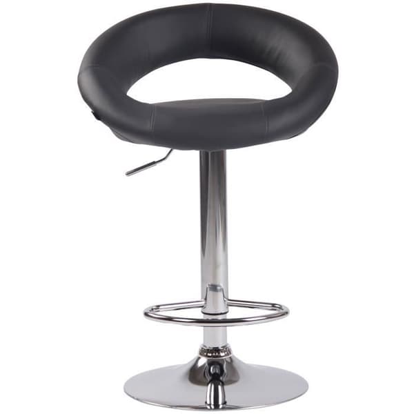 Barstol - BANCIGNY - Syntetisk Läder - Höj- och sänkbar - Modern Design grå
