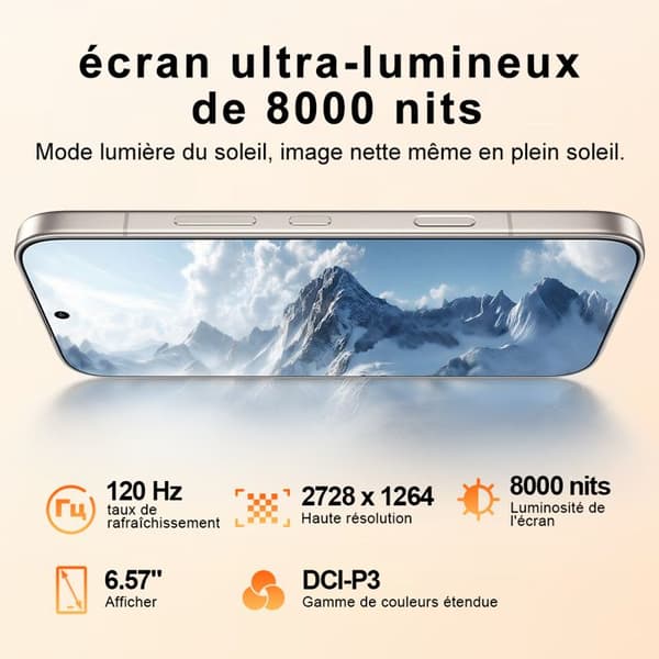 Smartphone 5G - HONOR 600 8GB RAM 256GB - Snapdragon 7 Gen4 200MP - Vit Version EU Vit