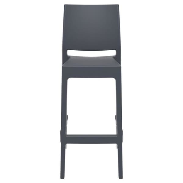 Set med 2 Barstolar - CULOZ (Mörkgrå)