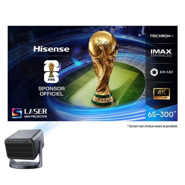Projektor - HISENSE - C2 Pro - 4K HDR - Laser - 2600 lm