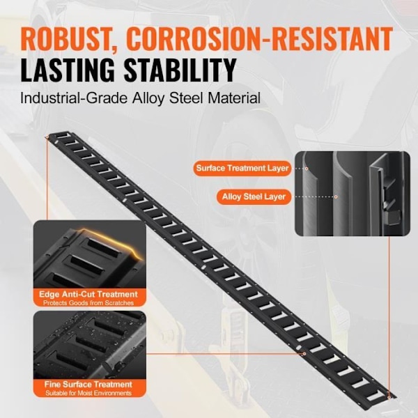 E-Track Surrningssats - VEVOR - E-Track Surrningsskenor Kit E Track 18PCS 1524 mm Sluten lastvagn med 4 stålskenor