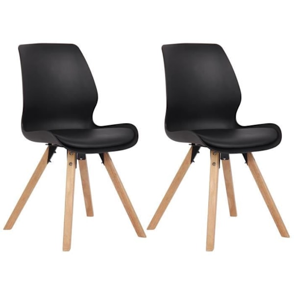 Matsalsstolar - Luna - Set om 2 - Skandinavisk design - Träpinnar - Svart Svart