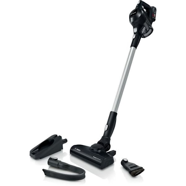 BOSCH BBS611BSC - Sladdlös multifunktions kvastdammsugare - svart - integrerad handdammsugare - 2 hastigheter - 30 min drifttid