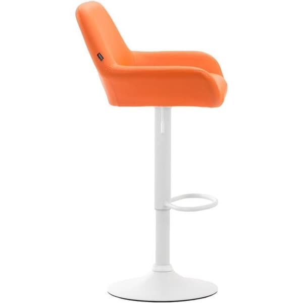 Barstol -MAGNIEUCuirette Vit (Orange) orange