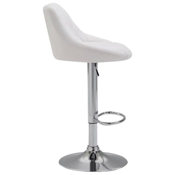 Set med 2 barstolar - CLP - Lazio - Imiterat läder - Vit - Elegant och bekväm design Vit