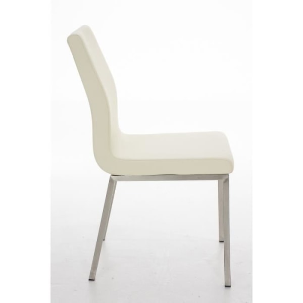 Colmar Matsalsstol i konstläder - CLP - Modern - Beige - Metall Grädde