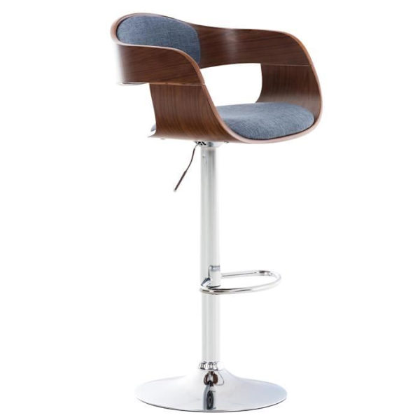 Barstol - CLP - Kingston - Tyg - Blå - Höjdjusterbar - Design Blå