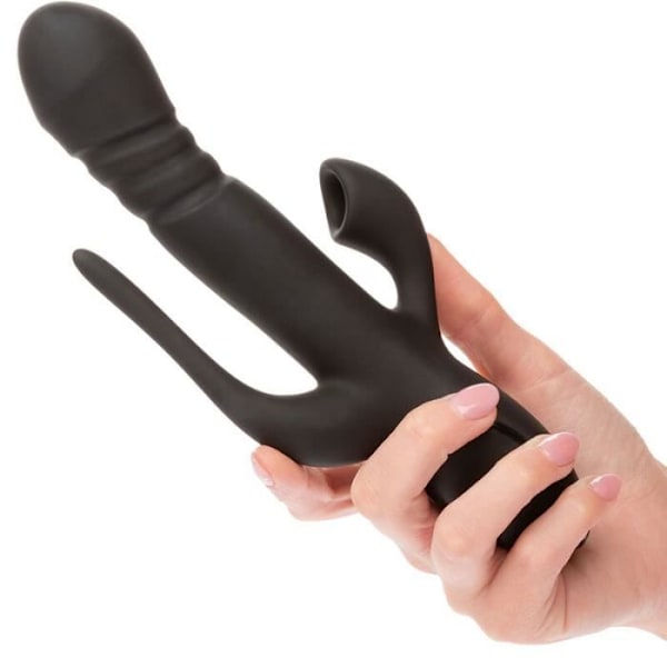 CALEXOTICS - TRIPPEL EUPHORIA VIBRATOR - SVART -