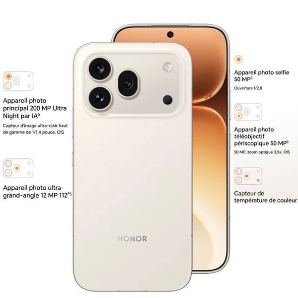 Smartphone - HONOR - HONOR 600 Pro - 5G - 12 GB RAM - 512 GB