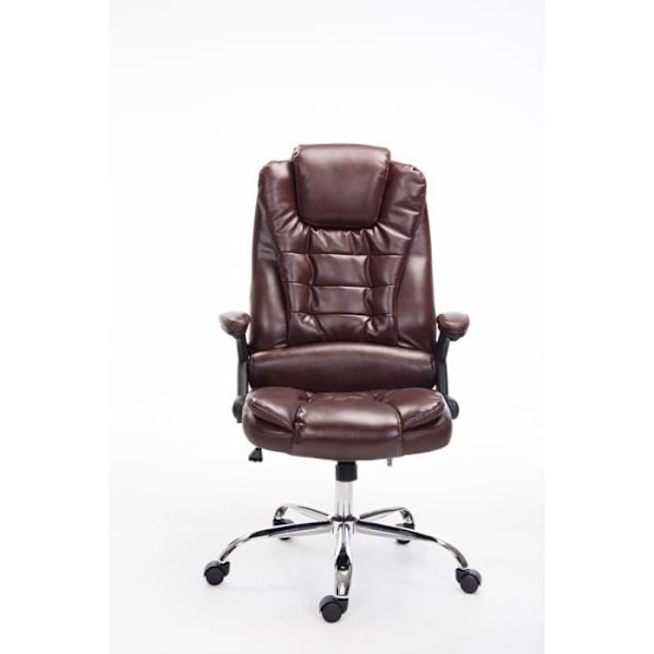 Thor kontorsfåtölj - CLP - XXL - Burgundy - Imiterat läder - Armstöd Bordeaux