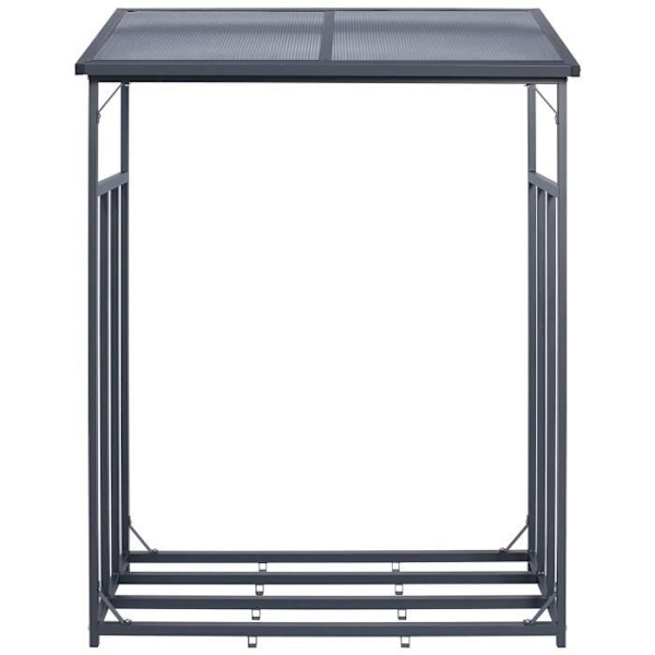 Ruston vedskydd i galvaniserat stål - CLP - Rektangulär - Antracit - 130x185x185cm Antracit