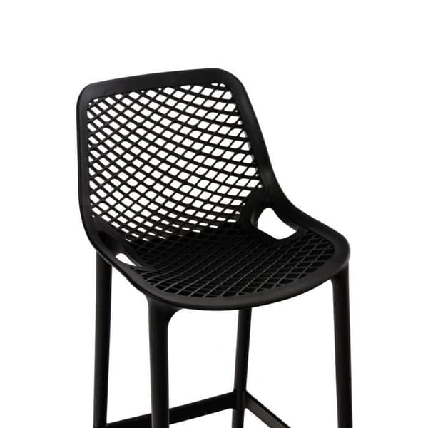 -CLP-Set med 2 utomhusbarstolar Air-Array svart