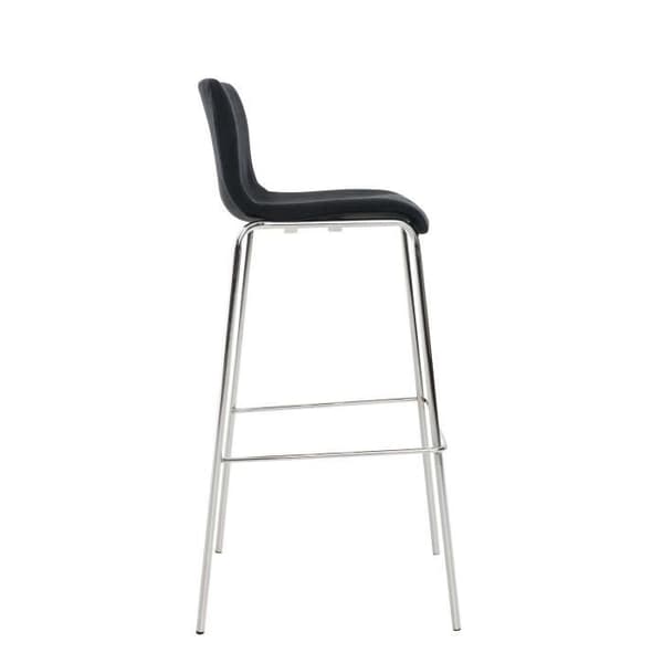 -CLP-Barstol Hover i tyg med 4-bent fot-Array svart