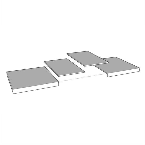 Bord - NAXY - 90x130 utdragbart till 234 cm - Vit ask Vit