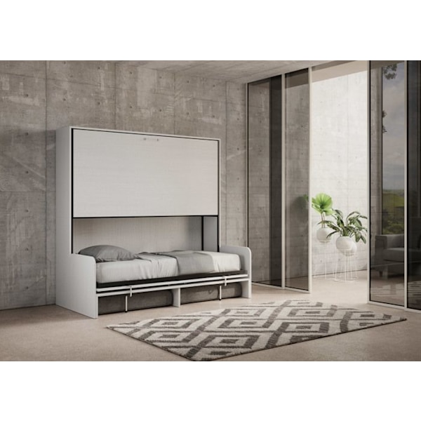 Fällbar säng - ITAMOBY - KANDO SOFFA - 2 bäddar 85 - Inbyggd soffa - Vit ask Vit Ask