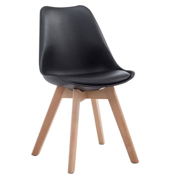 Borneo V2 besöksstol i svart konstläder - CLP - Contemporary - Design Svart