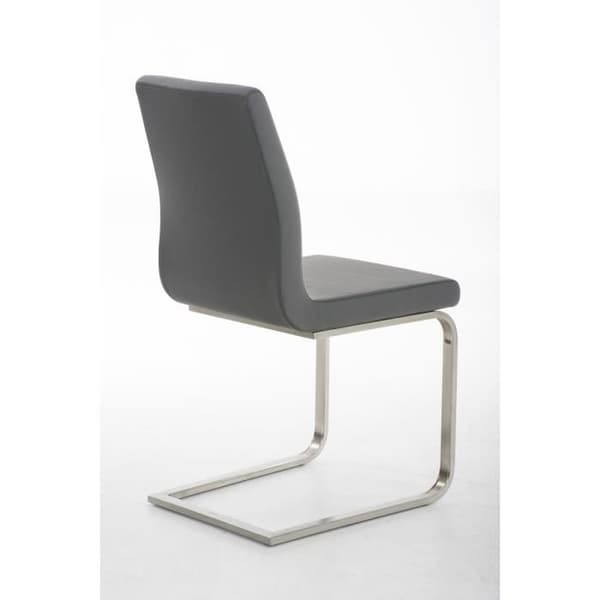 Belfort Cantilever stol i konstläder - CLP - Grå - Modern - Rostfritt stål - 1 sits grå